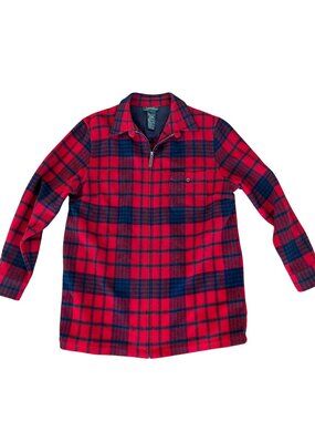 Vintage Lauren Ralph Lauren Red Blue Plaid Full Zip Jacket Men's Size 2XL